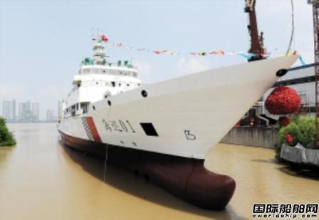 中國(guó)最大執(zhí)法船“海巡01”輪下水