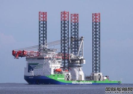 德國(guó)Crist船廠一艘自升式重吊船完成海試