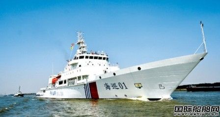 中國(guó)最大綜合執(zhí)法船“海巡01”輪海試