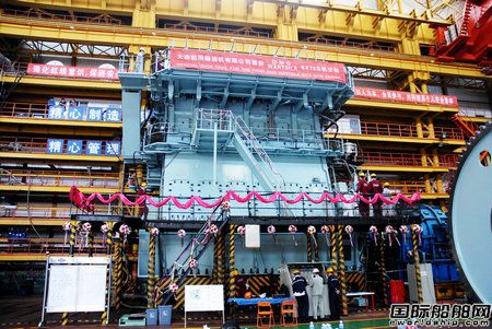 大連船柴交驗國內(nèi)首臺環(huán)保W6X72主機