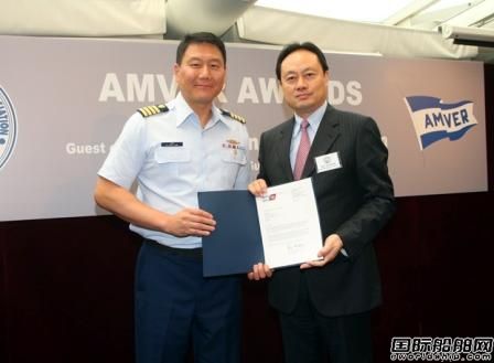 海宏輪船旗下5艘船AMVER獲獎  
