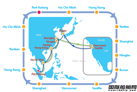 中遠集運新增亞洲-北美鐘擺航線服務