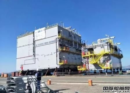 大船船務(wù)FPSO上部電氣模塊P77模塊交付