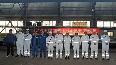 渤船8000噸加油船4號(hào)船開工建造