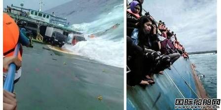 印尼一車客渡船進(jìn)水致34人死亡