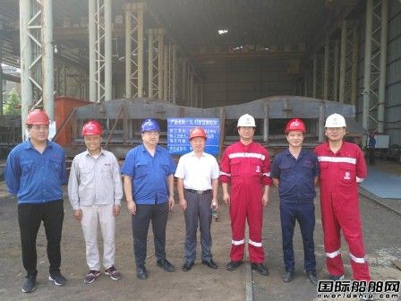 神舟機械舉行兩艘荷蘭頂推輪龍骨鋪設(shè)儀式