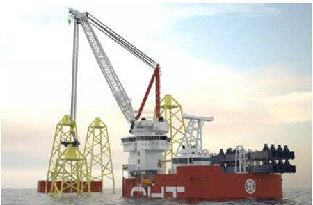 世界最大海上風電施工船“Alfa Lift”號入塢