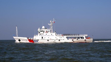 臺(tái)州沿海水域最大最先進(jìn)公務(wù)執(zhí)法船正式列編