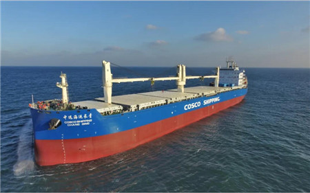 中遠海運特運第6艘62000噸紙漿船命名交付