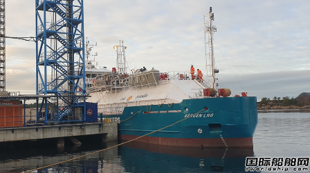 挪威首艘LNG加注船“Bergen LNG”號(hào)準(zhǔn)備氣試