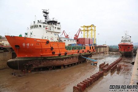 煙臺(tái)打撈局船廠完成“國(guó)順18”輪塢修