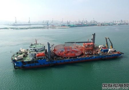 中集來福士改造“潤能168”布纜船項目完工交付