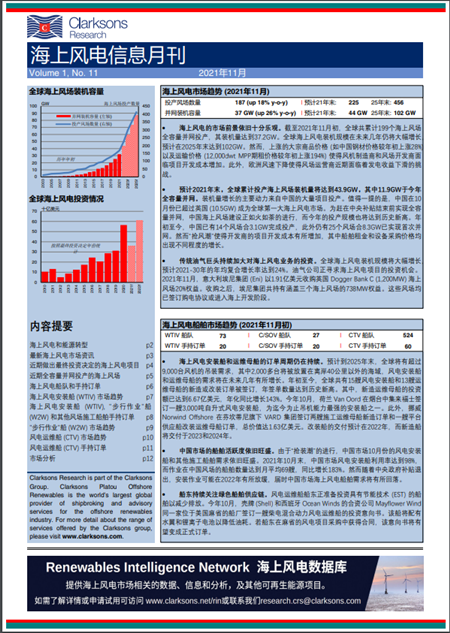 克拉克森研究：中國成為全球最大海上風(fēng)電市場