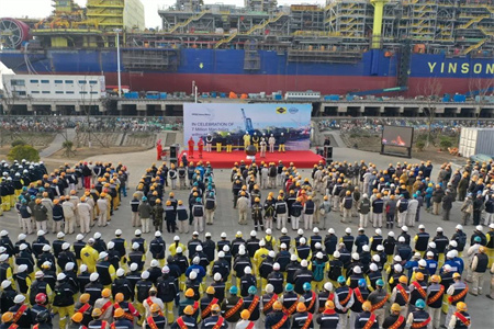 啟東中遠(yuǎn)海運(yùn)海工“獵鷹”輪FPSO改裝項目達(dá)成700萬工時無損工傷害事件目標(biāo)
