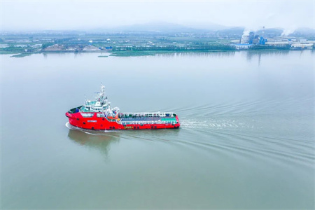 國海公司管理平臺供應(yīng)船“國海民豐”輪交付中海油服