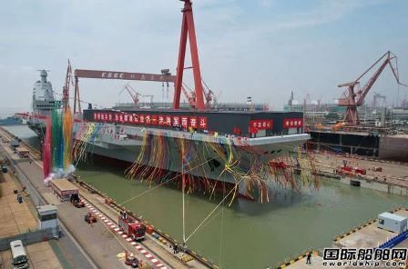 江南造船建造！中國第三艘航母下水命名