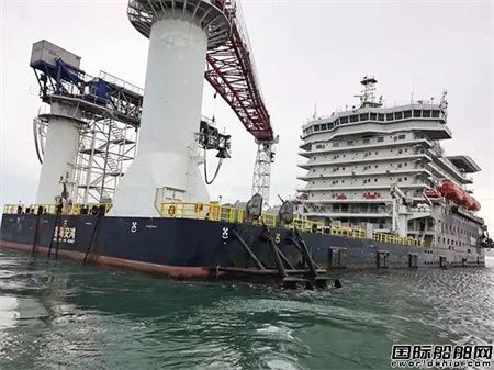 瀚海船業(yè)承修一艘大型五星級工業(yè)居住駁完工