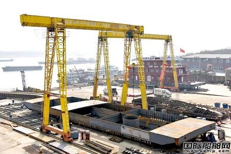 三江東順船業(yè)一艘46米試驗平臺開建