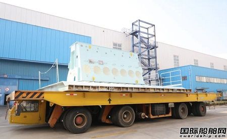 中國船柴完成全球首制7S35ME-C9.7-GI+EcoEGR機(jī)座機(jī)架加工