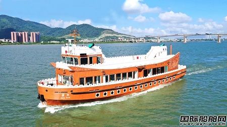江龍船艇建造南沙虎門36.8米主題旅游渡船“橫檔”號成功試航