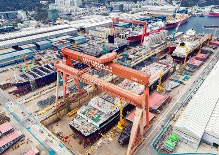韓國三大船企接單完成率遠低去年