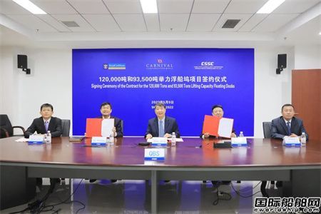 北海造船和兩家郵輪巨頭簽訂兩座浮船塢建造合同正式生效