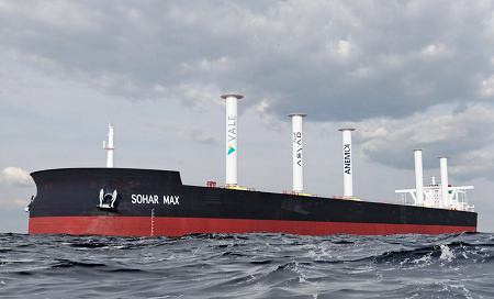 淡水河谷與Anemoi合作為全球最大礦砂船安裝旋筒風帆