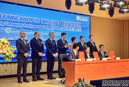 威海金陵建造Finnlines第二艘郵輪級(jí)高端客滾船交付