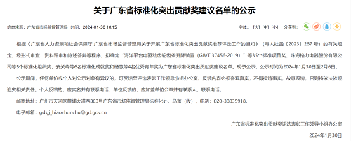 精銦海工榮獲廣東省標(biāo)準(zhǔn)化突出貢獻(xiàn)獎