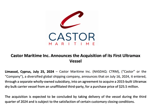 u(mi)D(zhun)ُ(gu)Castor MaritimeM(jn)܊Ј(chng)