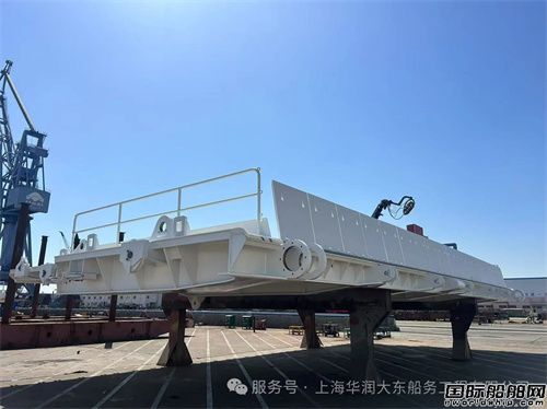 華潤大東提前30天完成武船滾裝通道三船套分段建造