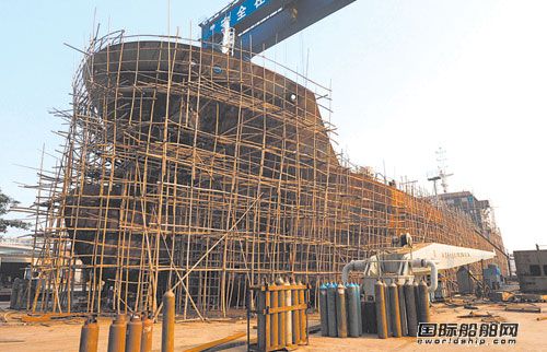汕頭造船廠加緊建造6500噸成品油輪